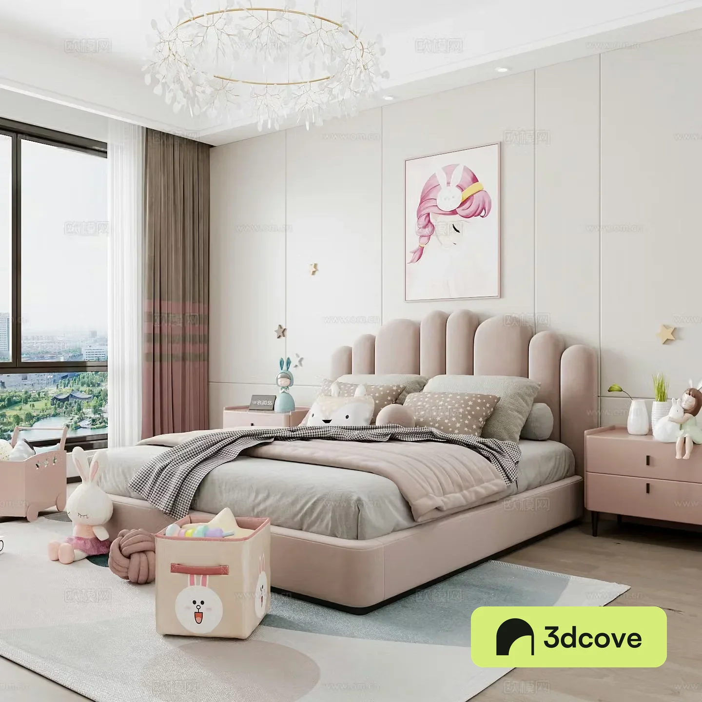 Modern children’s room boy’s room girl’s room children’s bed children’s wardrobe children’s desk