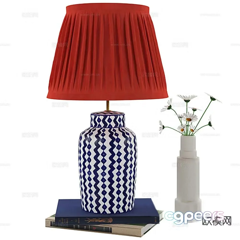 European style lamps lighting lamp table lamp 3d model