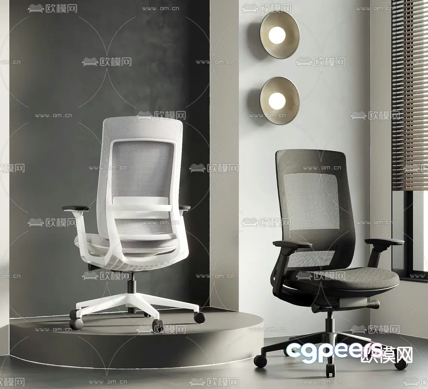 Office chair staff chair 3d model