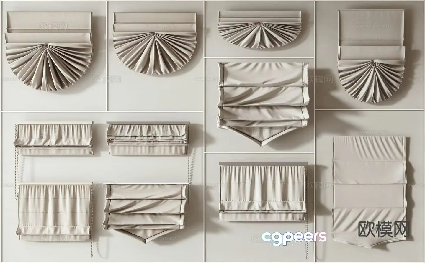 Curtains blackout curtains curtains 3D model