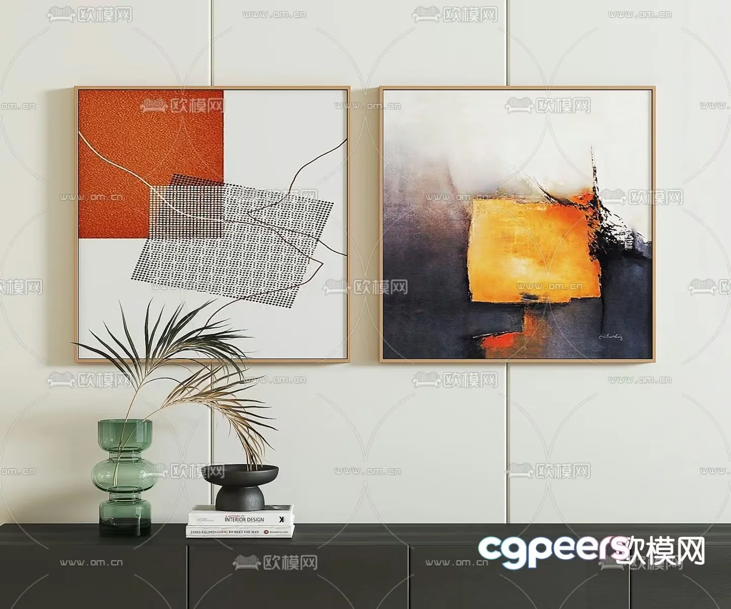 Modern Abstract Art 3D Model – 19121 – VRAY Render