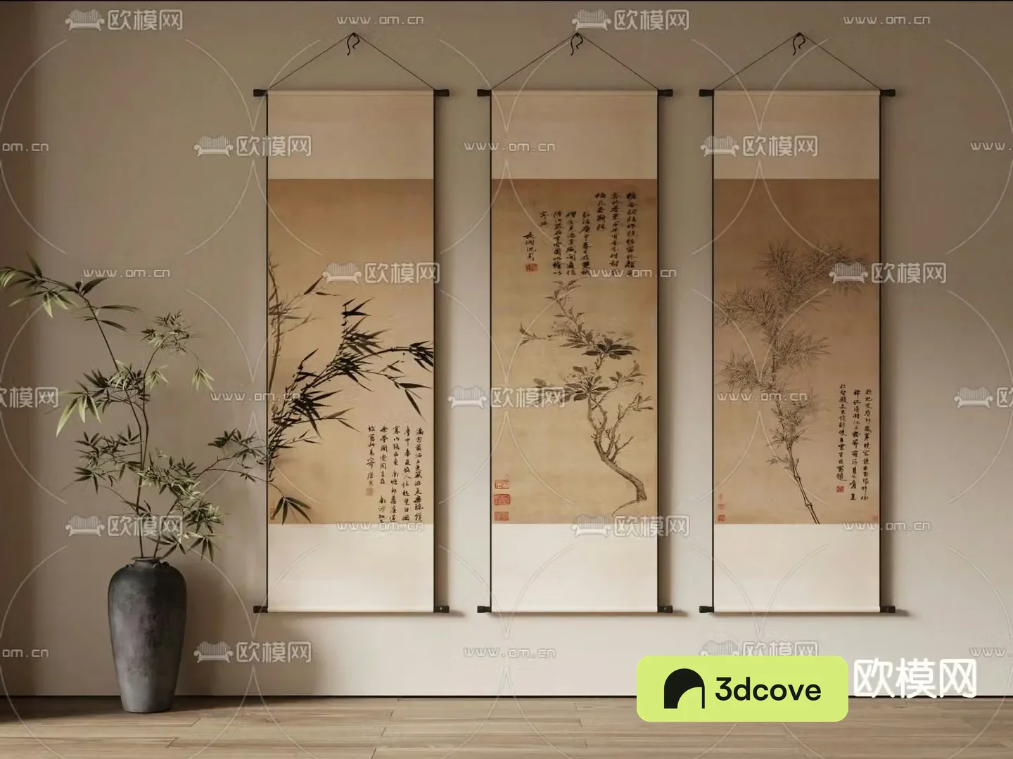 New Chinese style decorative paintings scroll drawings