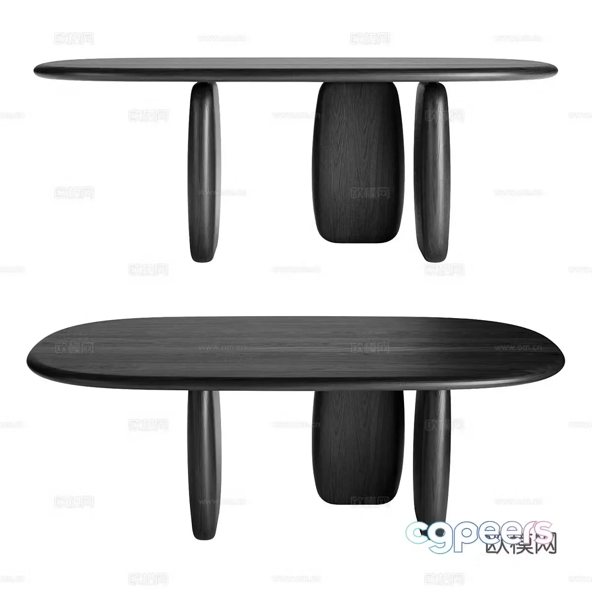 Modern Italian Atlas Dining Table 3D Model