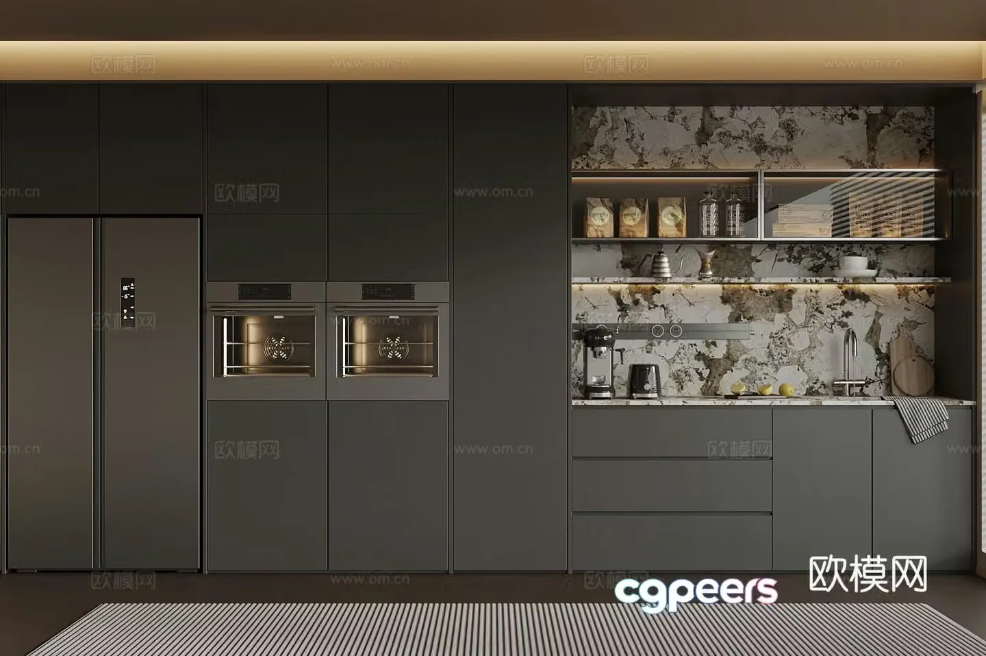 Modern wine cabinet 3d model