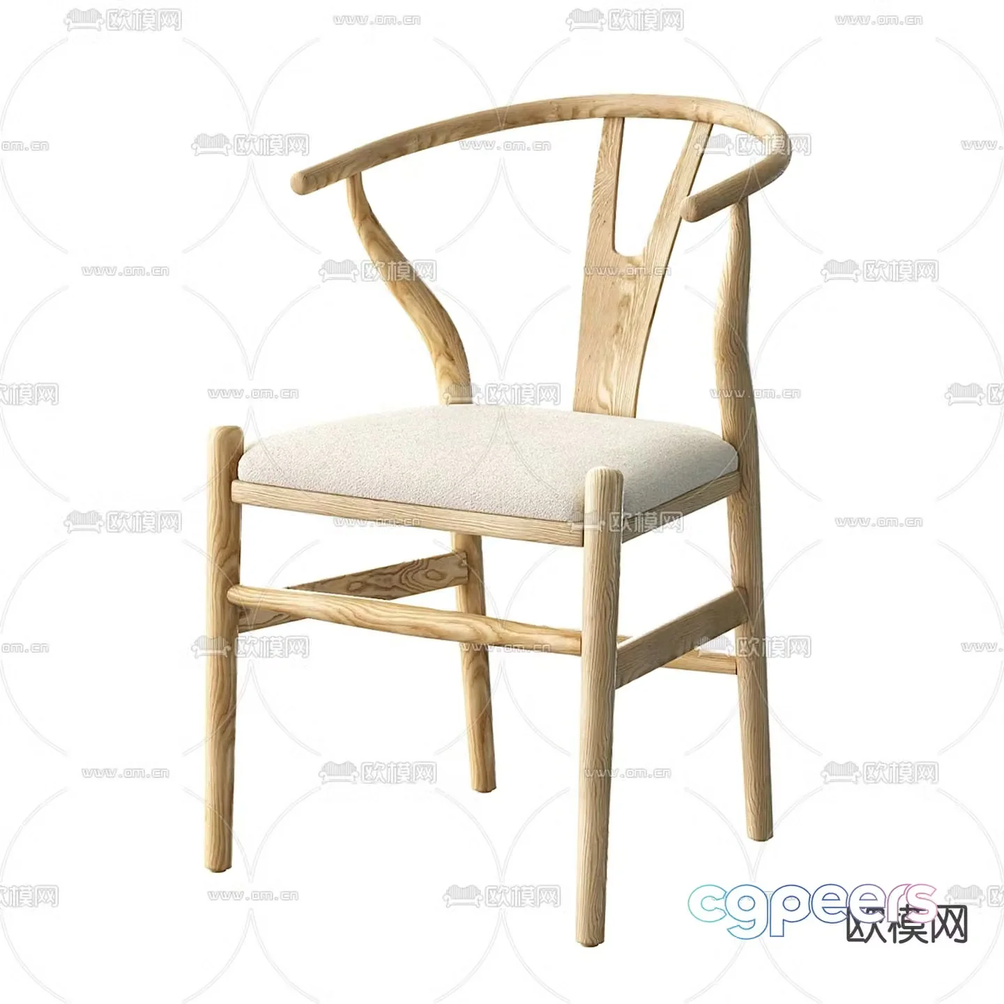 Arhaus new Chinese armchair dining chair 3d model