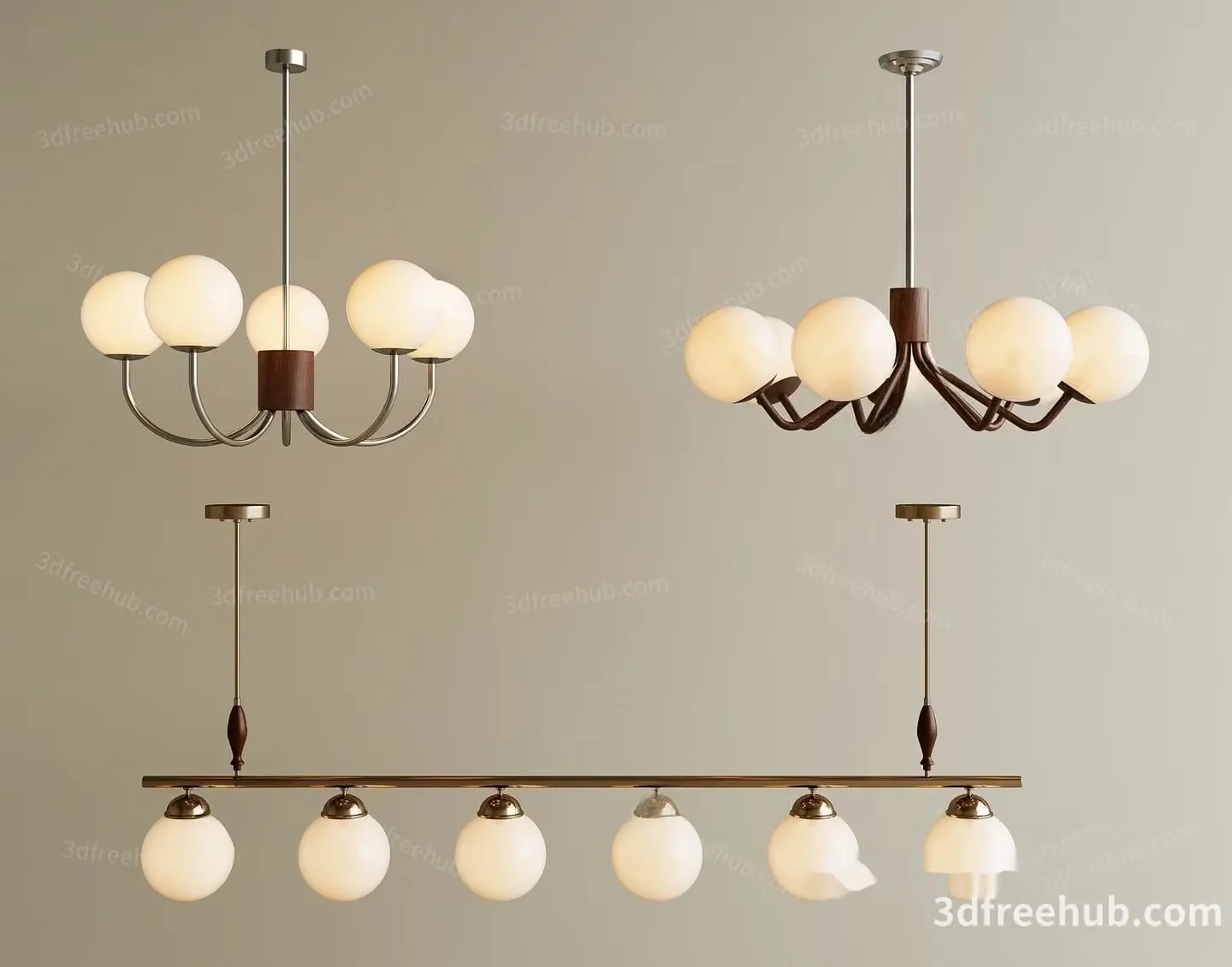 Gold Light Fixture 3D Model – 22884 – VRAY Render