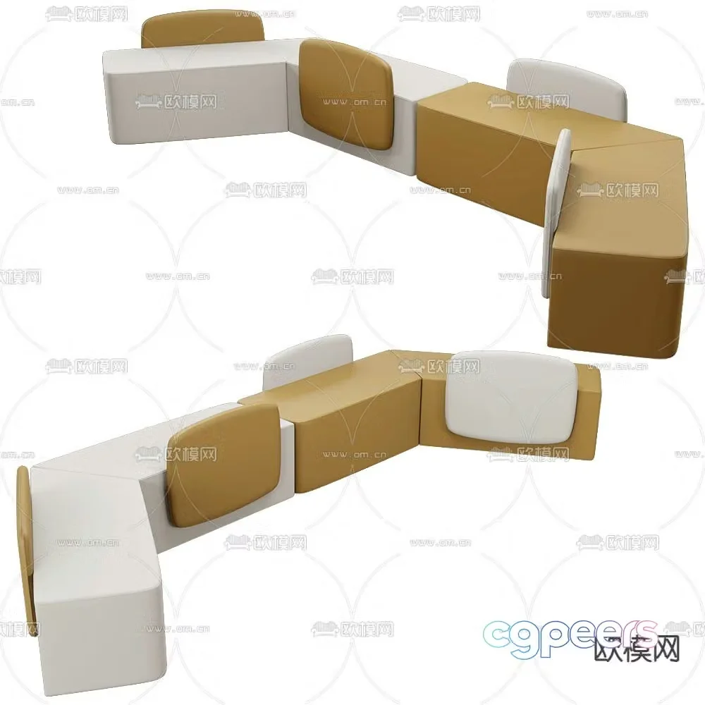 Sitlosophy modular sofa office sofa 3d model