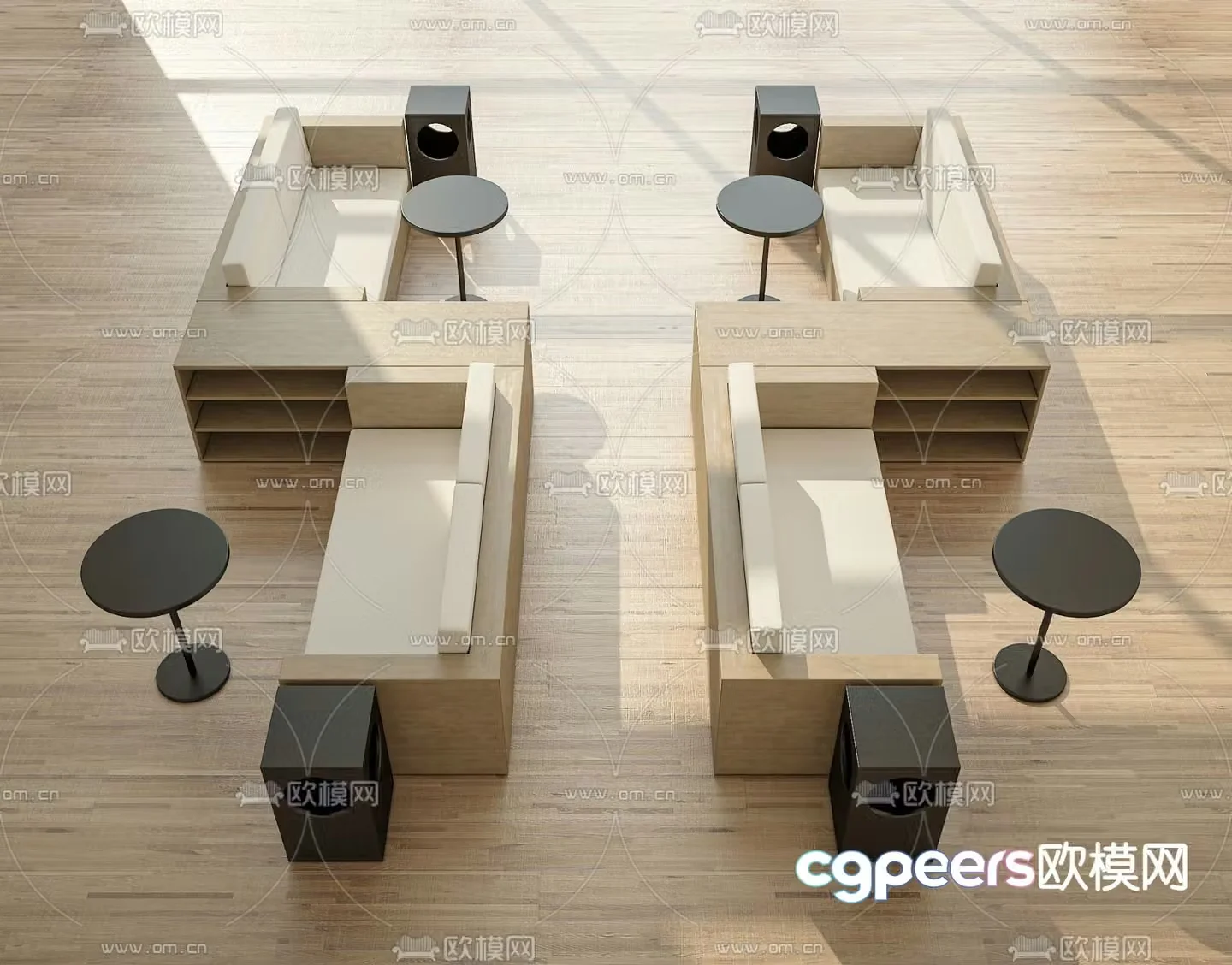 Leisure Sofa Office Sofa Modular Sofa Public Sofa 3D Model