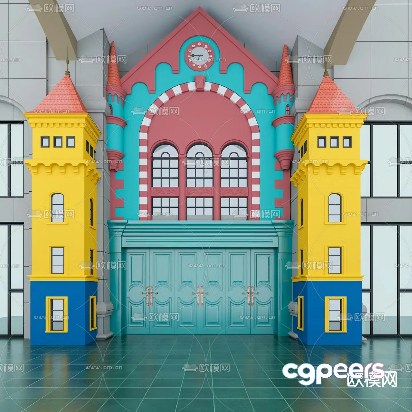 Kindergarten door castle 3d model