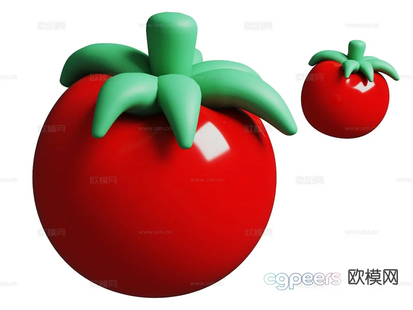 Cartoon tomato toy 3d model
