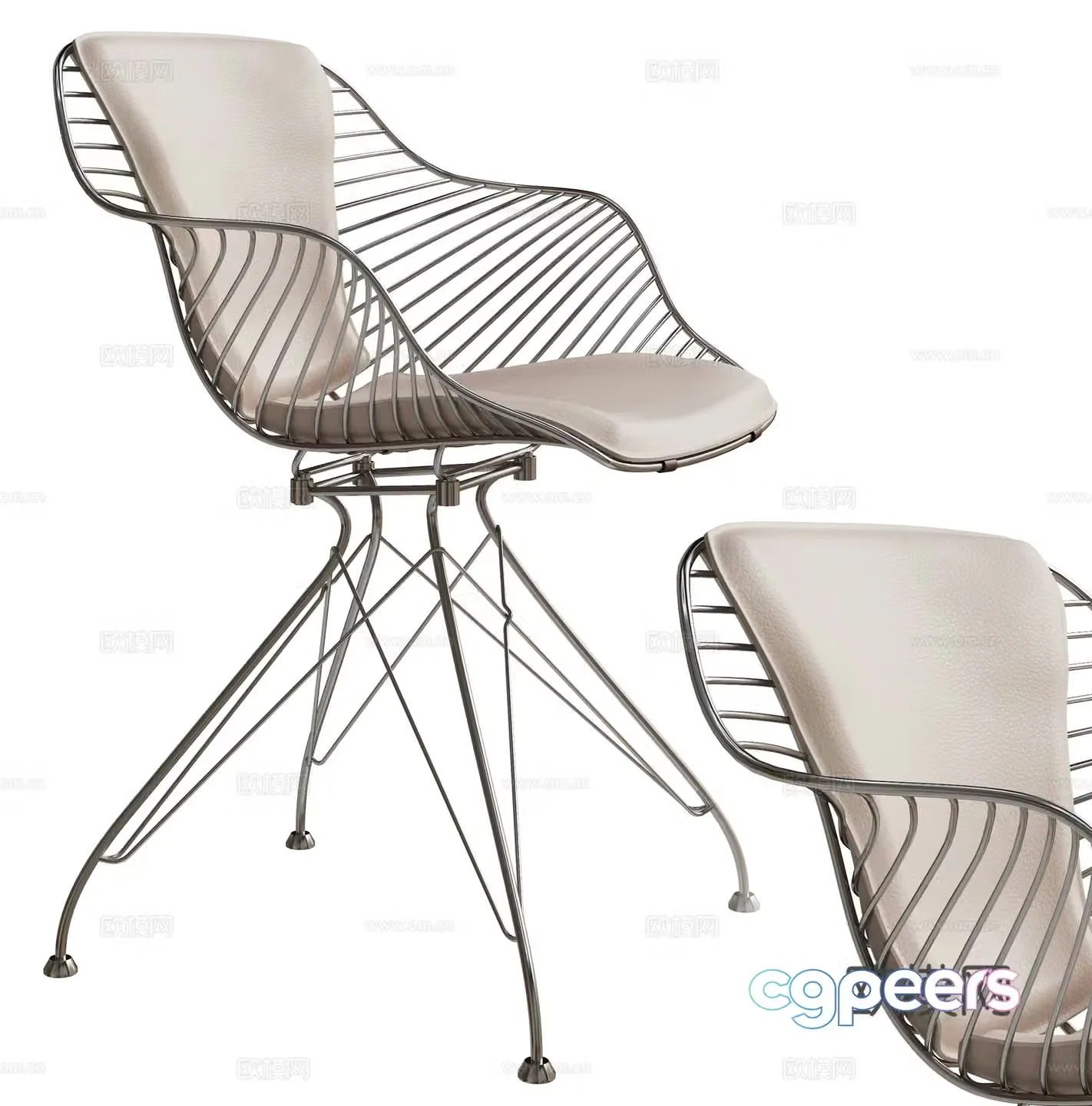 Modern single chair 3d model