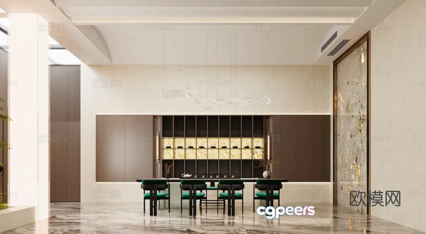 Modern Dining Room 3D Model – 20721 – VRAY Render