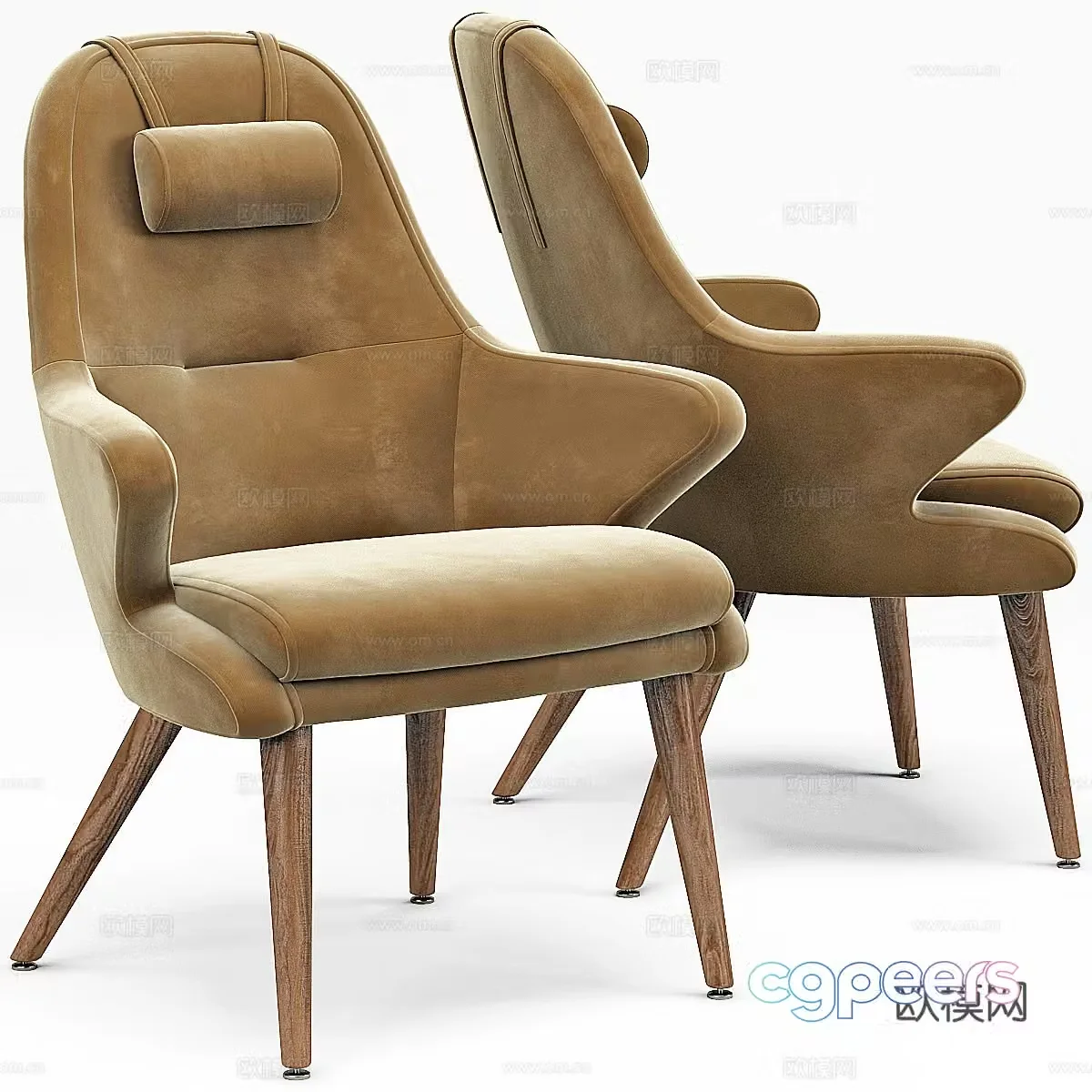 New Chinese casual chair 3D model