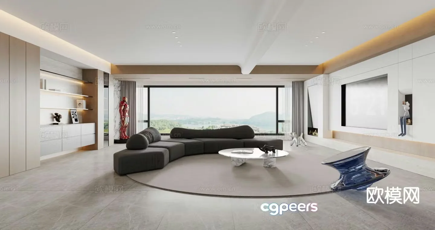 Modern living room 3d model
