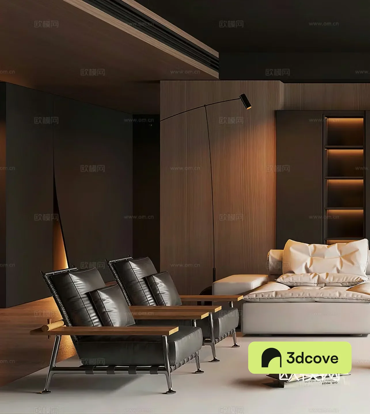 Modern leisure chair Italian leisure chair side table corner table dark style light luxury single chair