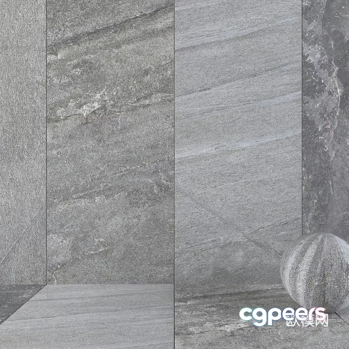 Stone wall stone brick wall gray wall 3d model