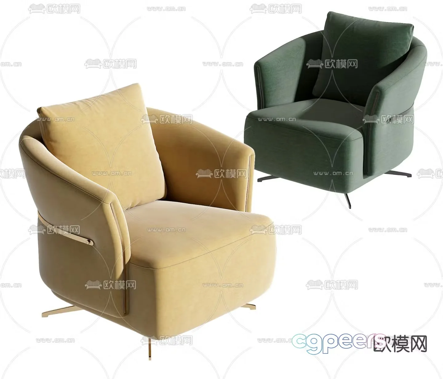Modern single sofa 3d model