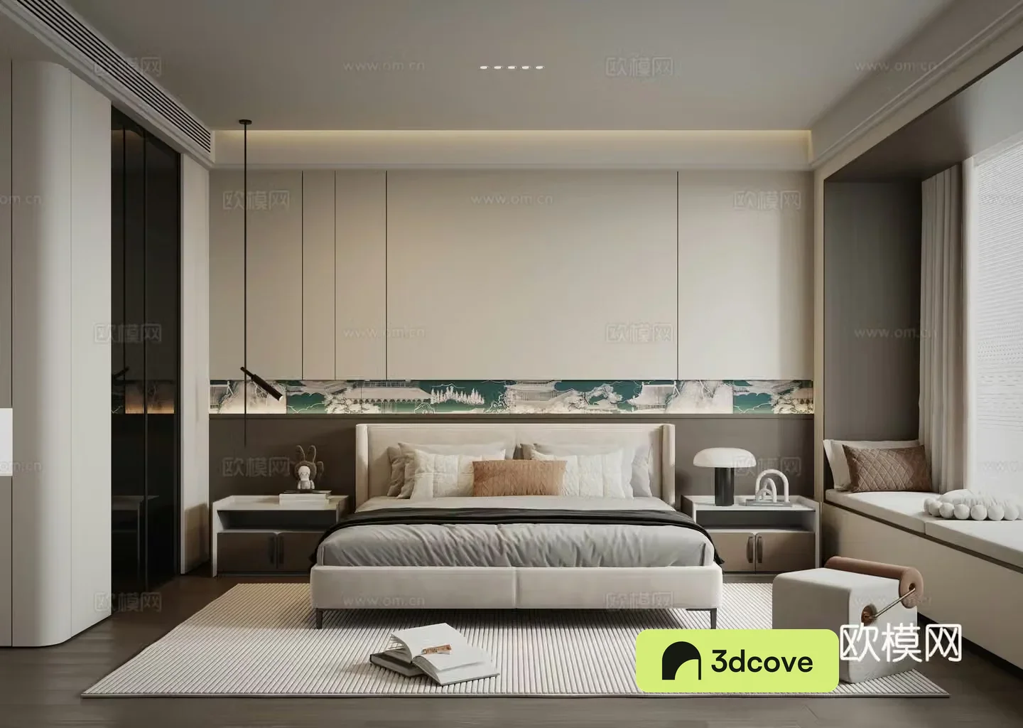 Modern minimalist home bedroom