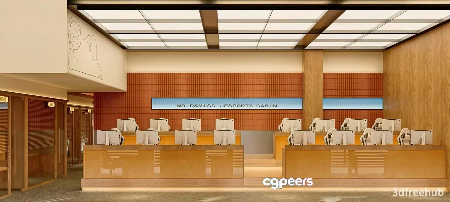 Modern Office Space 3D Model – 21947 – VRAY Render