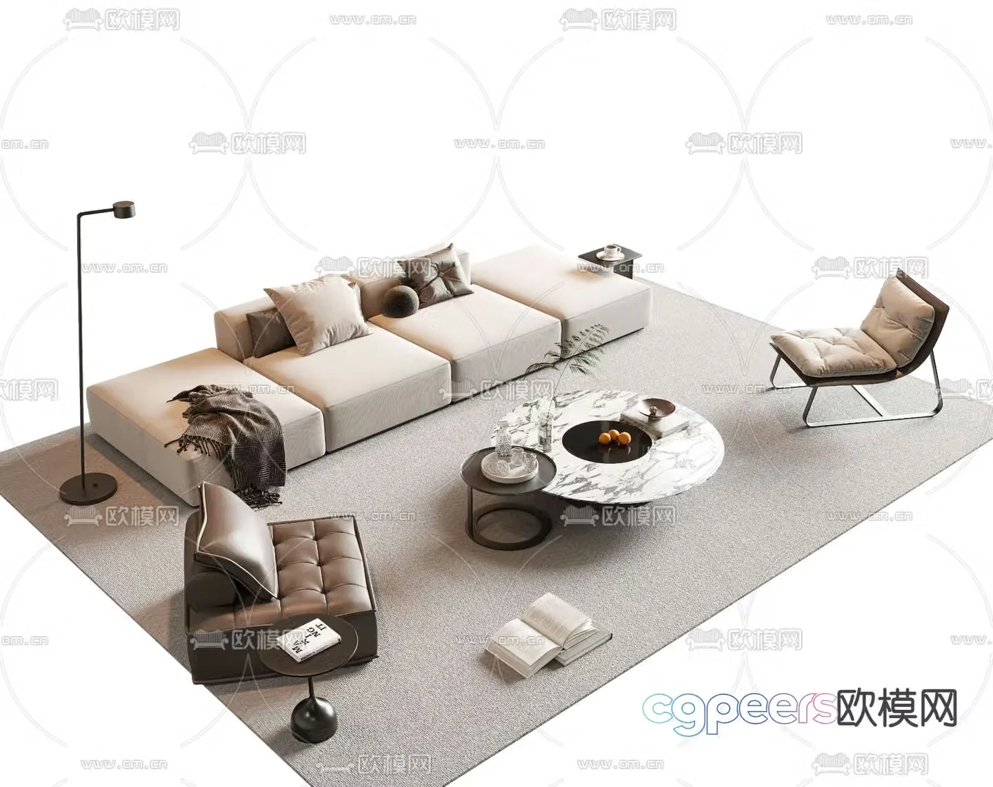 modular sofa 3d model
