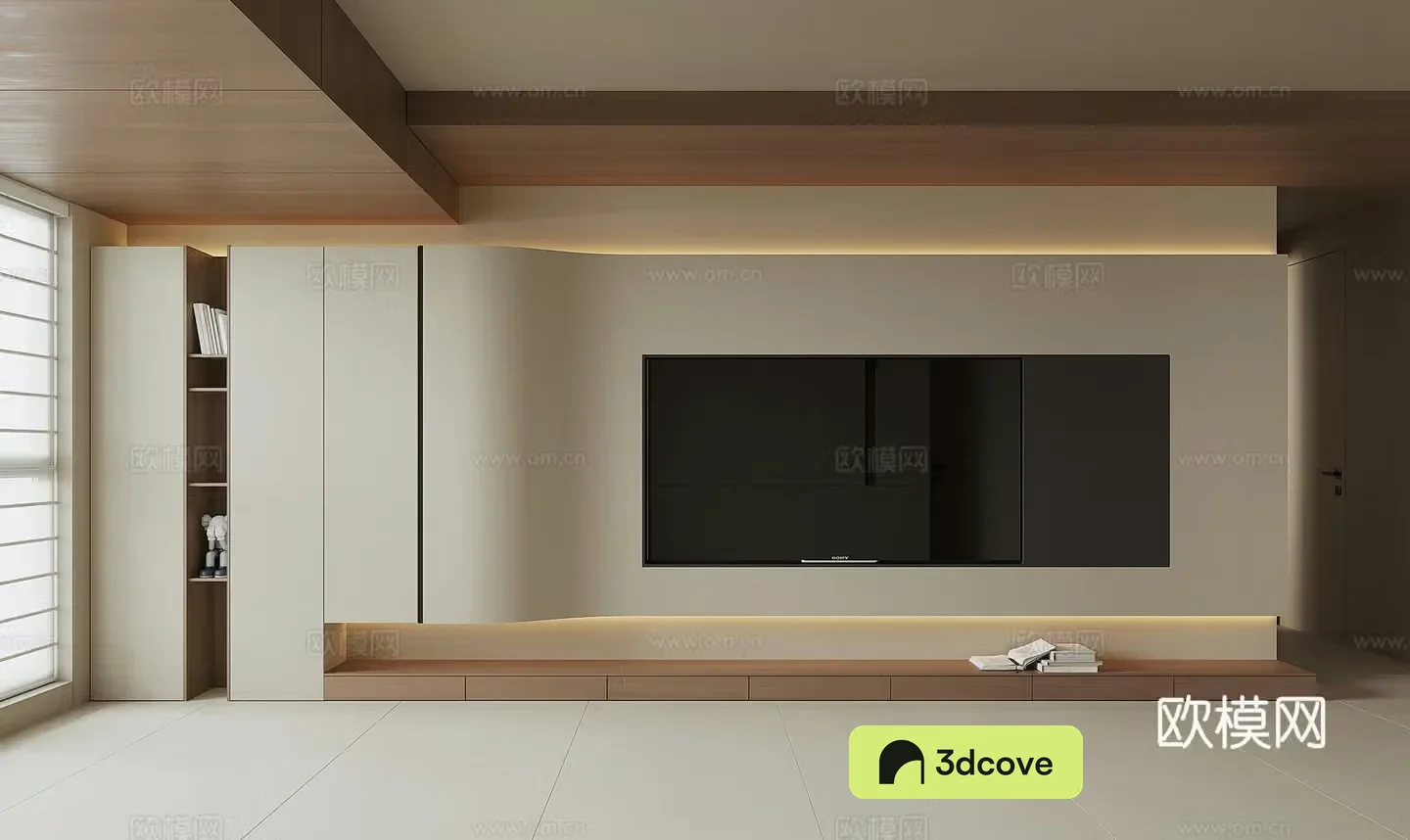 Modern TV background wall