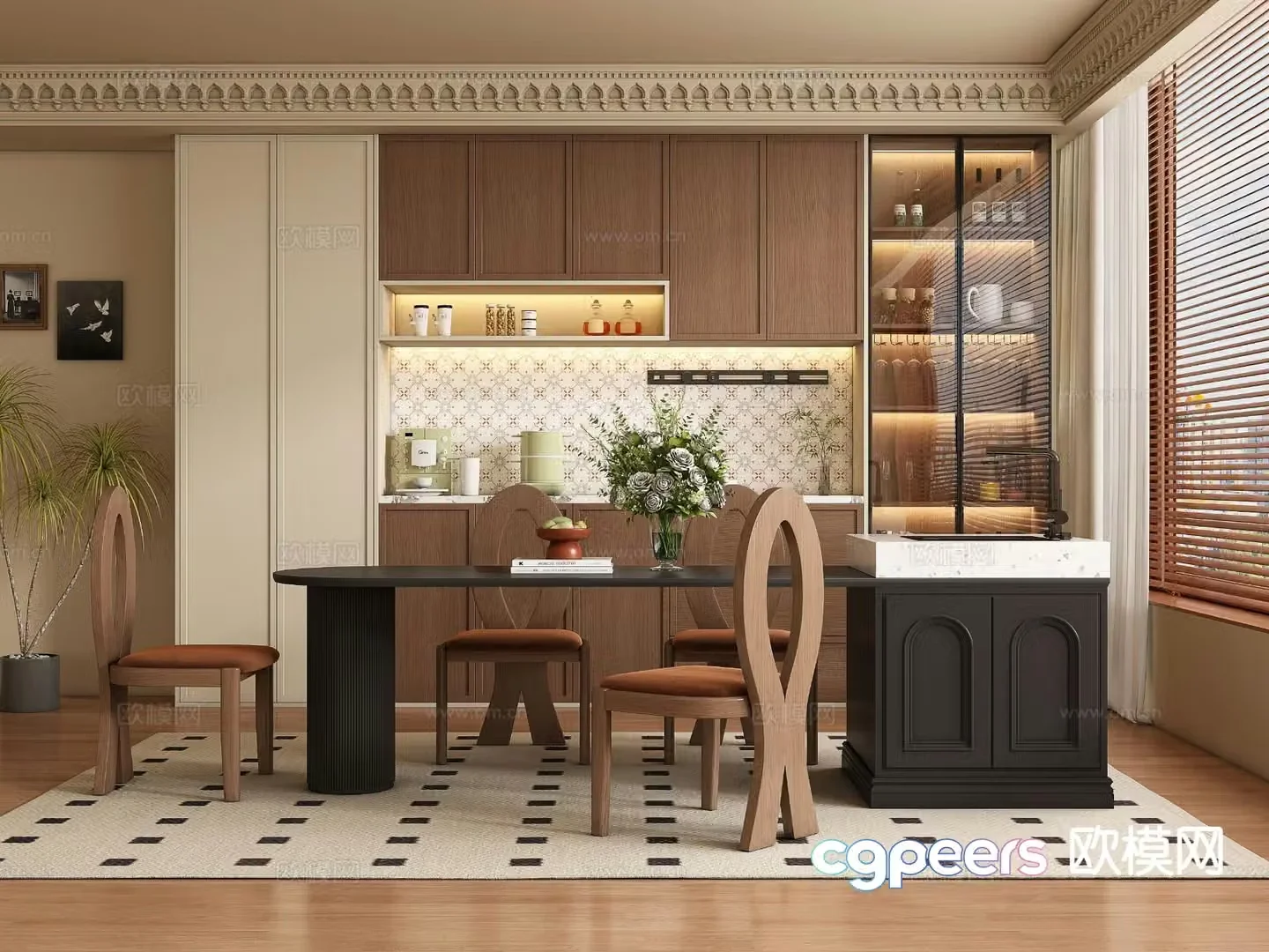Medieval style restaurant 3d model