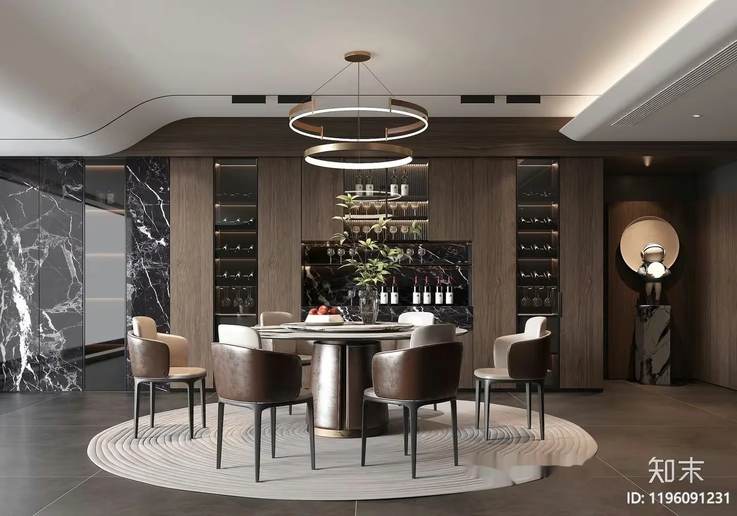 Modern Dining Room 3D Model – 20283 – VRAY Render