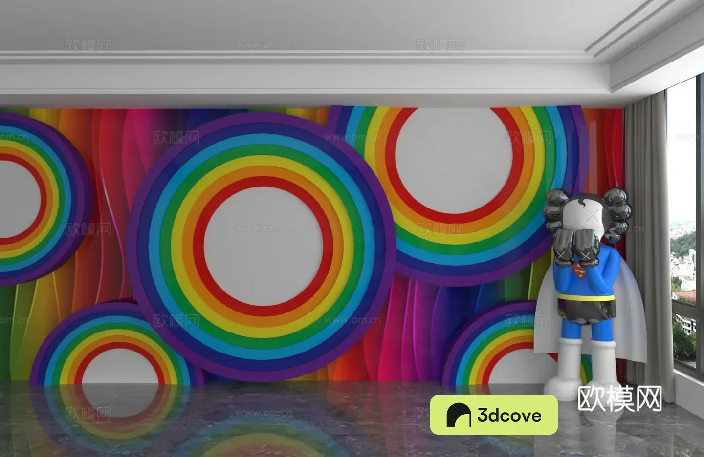 Modern background wall