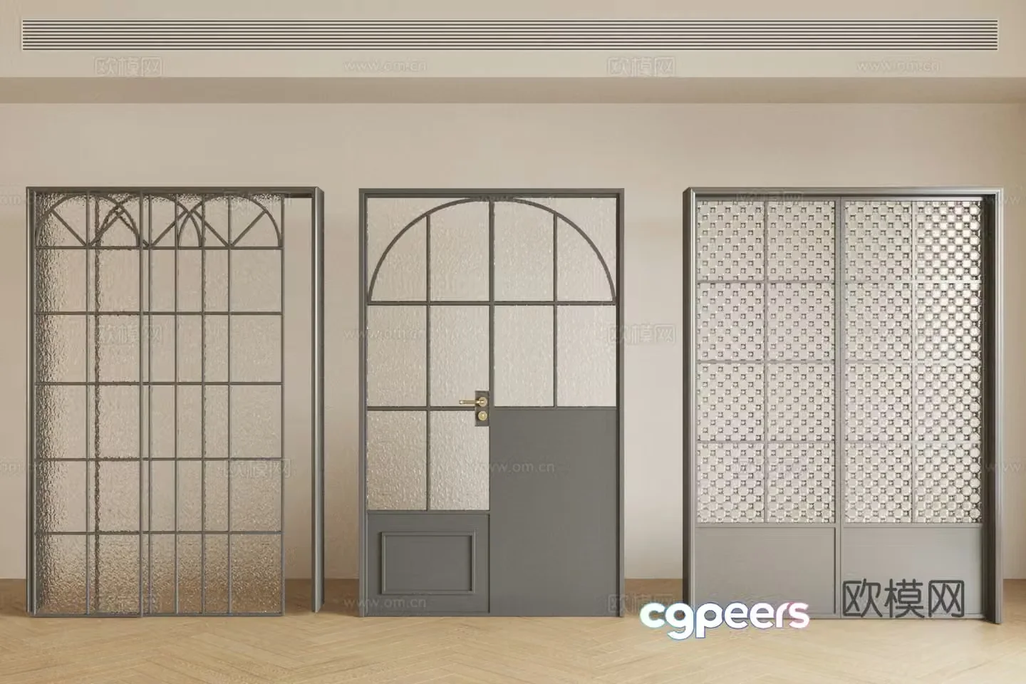 Modern single-open door French double-open door Glass single-open door Single-open door Bedroom door Kitchen and bathroom door 3D model