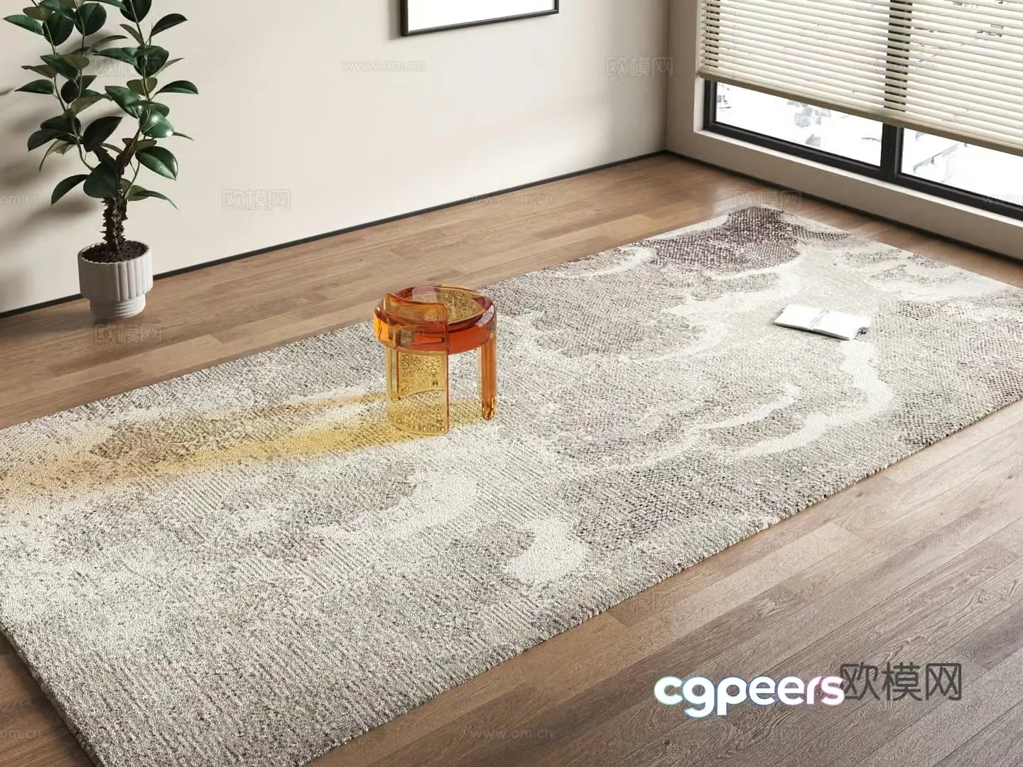 New Chinese style carpet Modern carpet Retro carpet 3d model