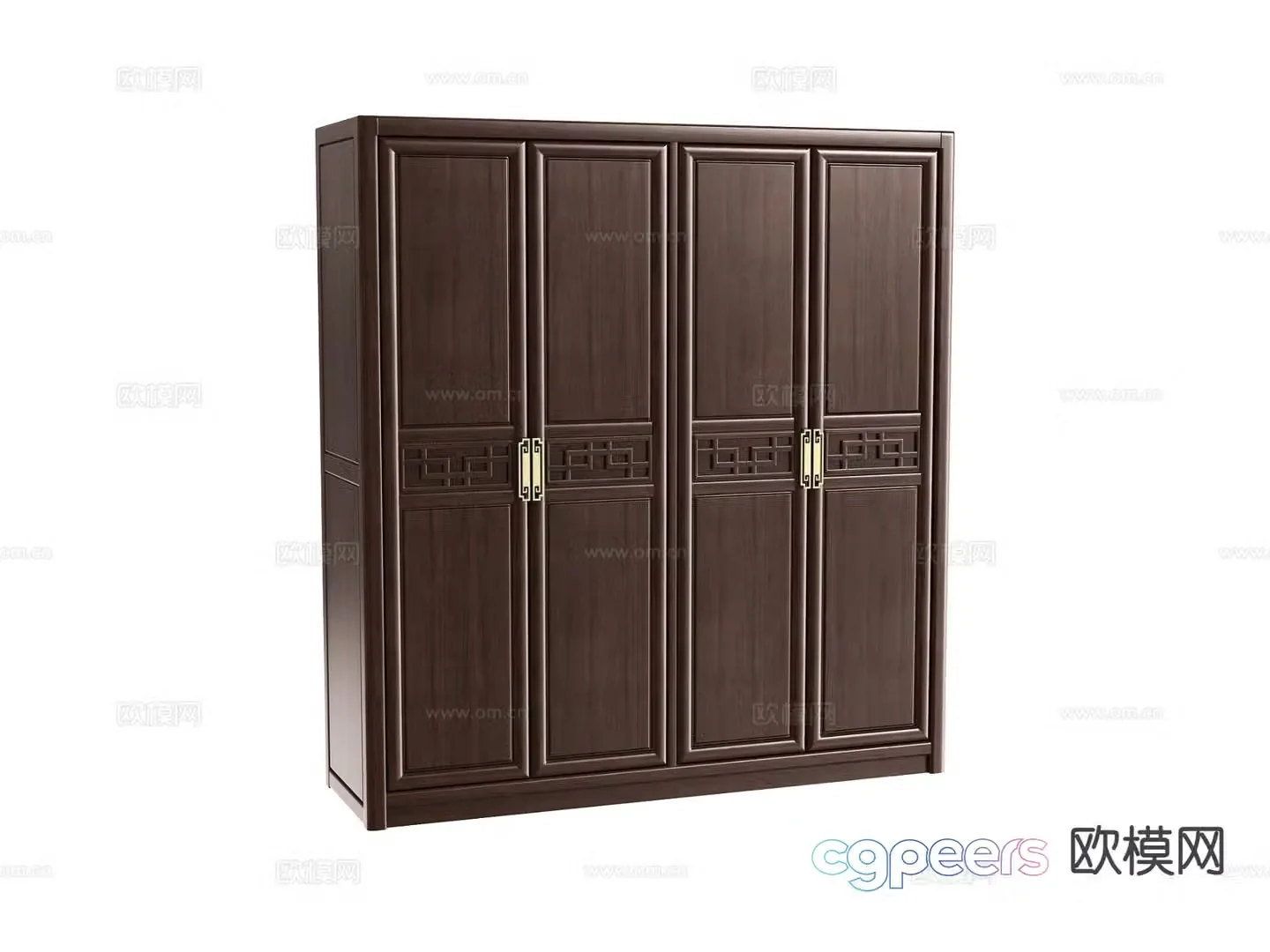 New Chinese style wardrobe wardrobe 3d model