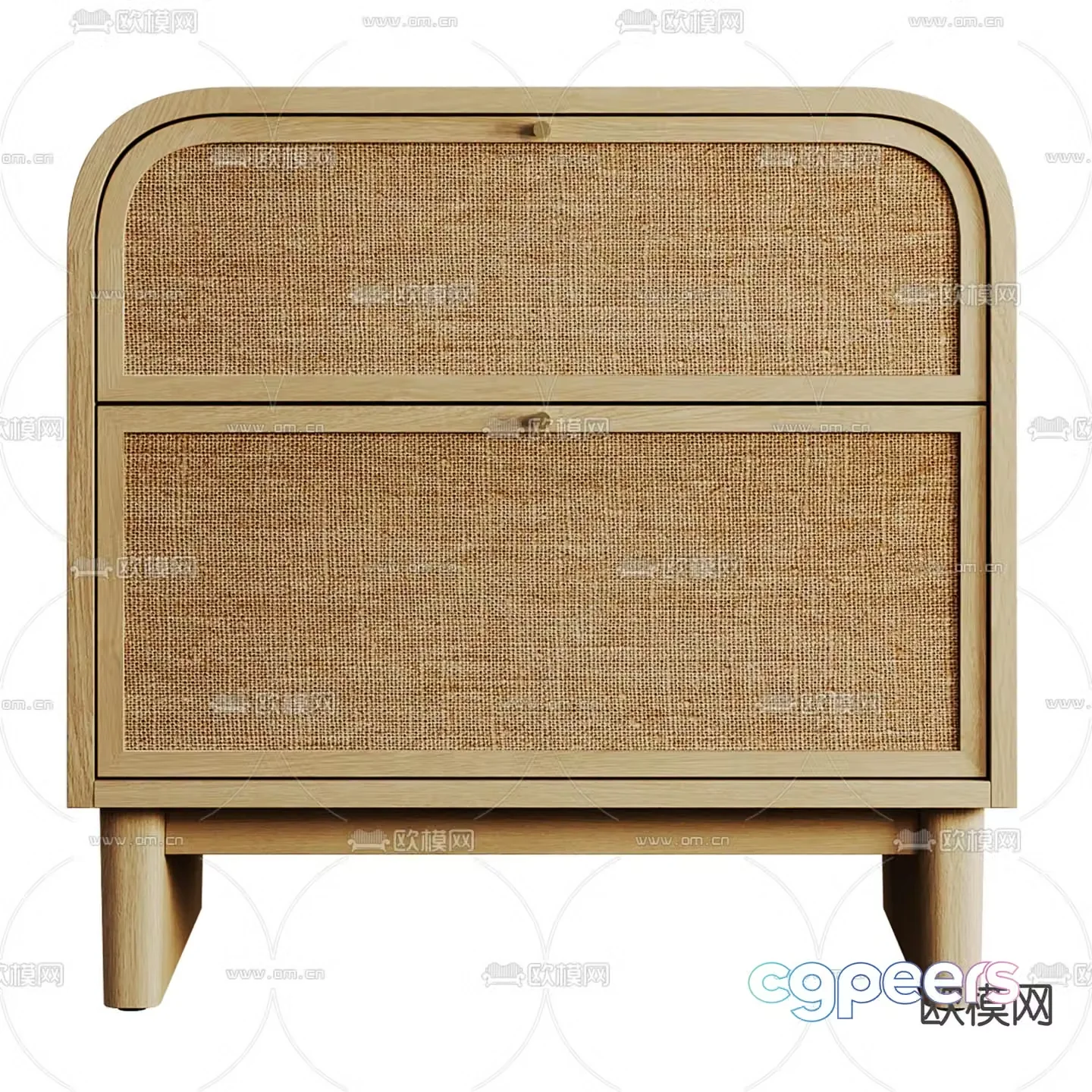 Suzette wabi-sabi bedside table 3d model