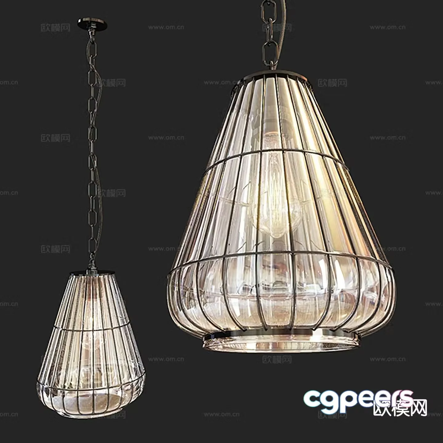 Light luxury small chandelier bedside small chandelier 3d model