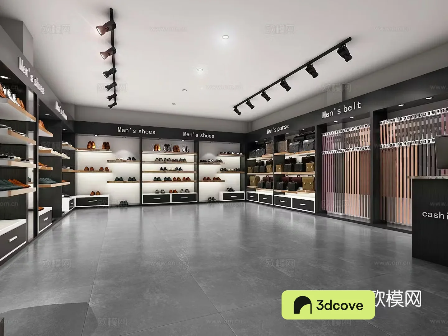 Modern men’s shoe and hat store