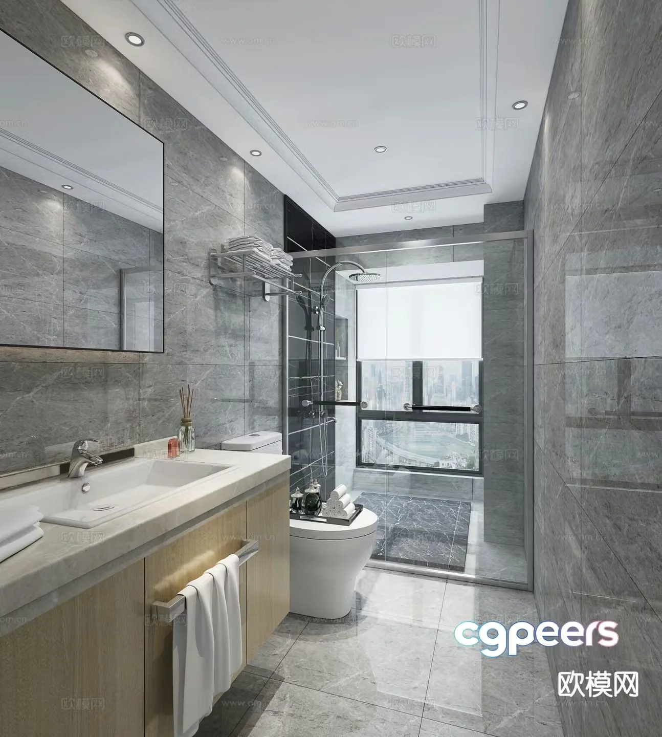 modern bathroom toilet 3d model
