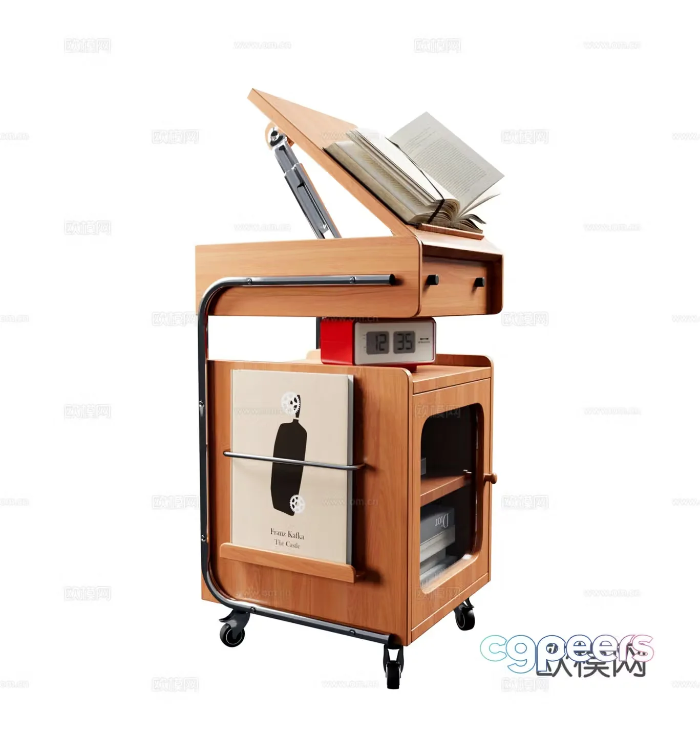 Log reading side cabinet 3d model