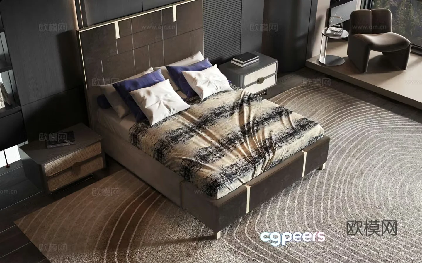 Modern style product bed 3d model