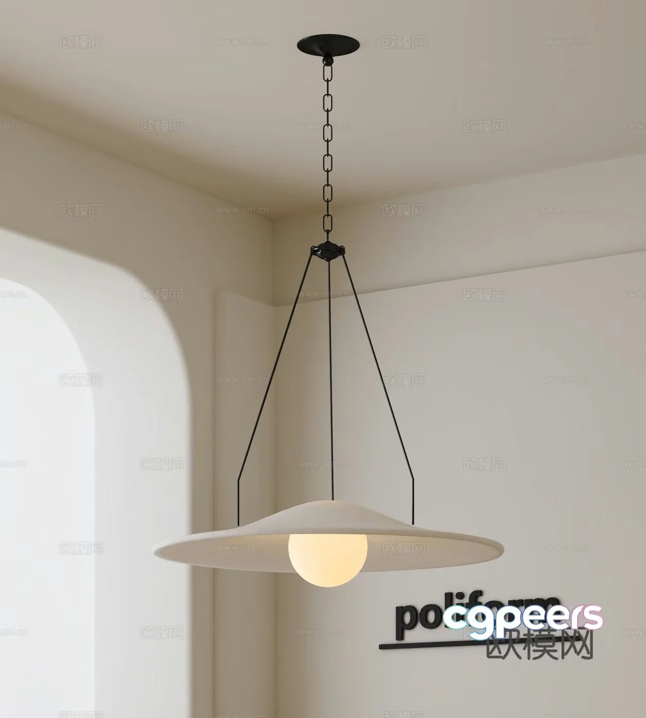 Modern chandelier 3d model