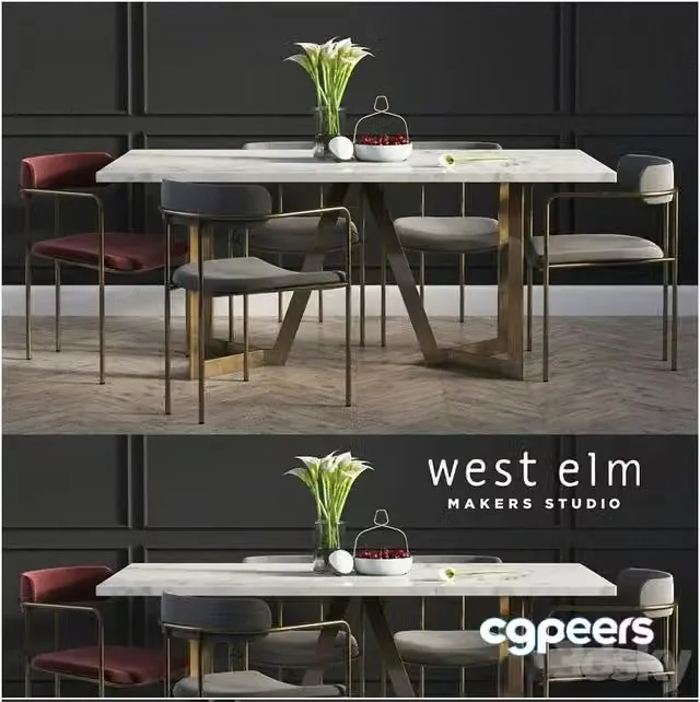 3ds Max Free – Dinning Set 02