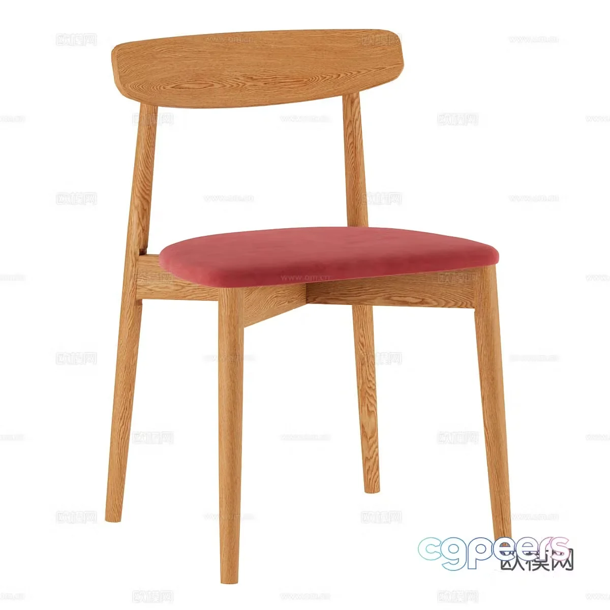 Nordic chair dining chair 3d model