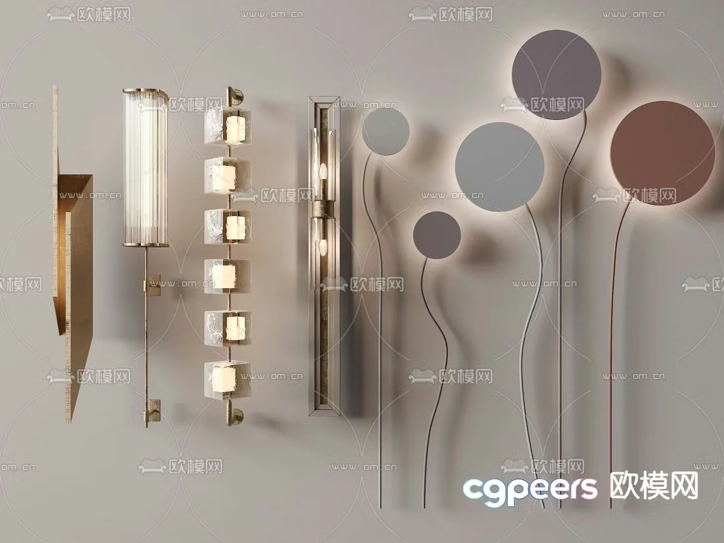 Light luxury wall lamp 3D model