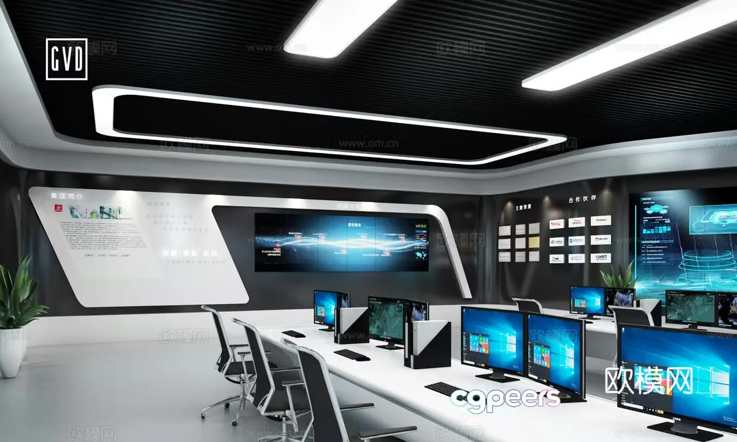 Management and Control Center Scheduling and Command Center Digital Intelligence Center Smart Center Iron and Metallurgy Monitoring Room 3D Model