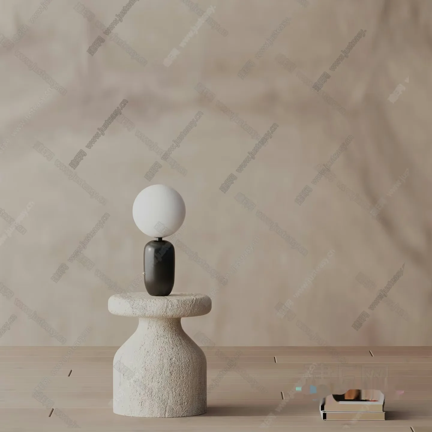 Modern Minimalist Sculpture 3D Model – 6842 – VRAY Render
