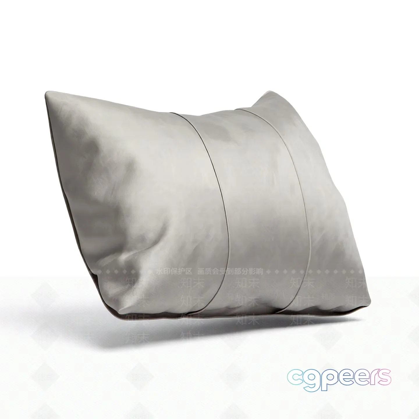 A Gray Satin Pillow 3D Model – 8953 – VRAY Render