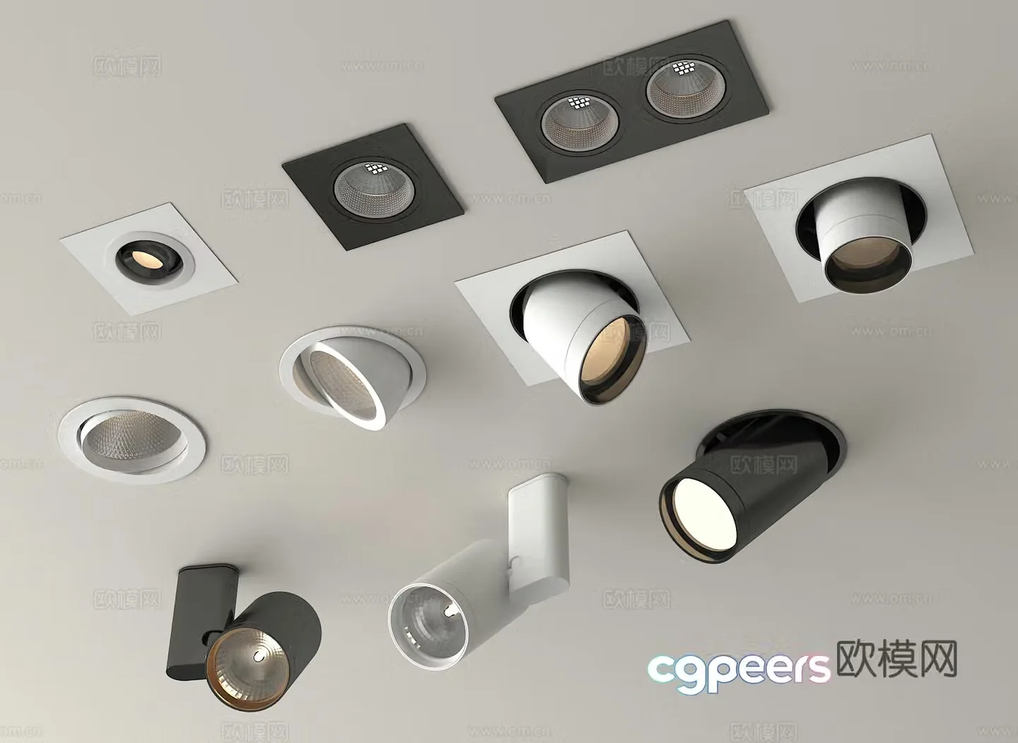 Spotlight Downlight Bulleye Lamp 3D Model