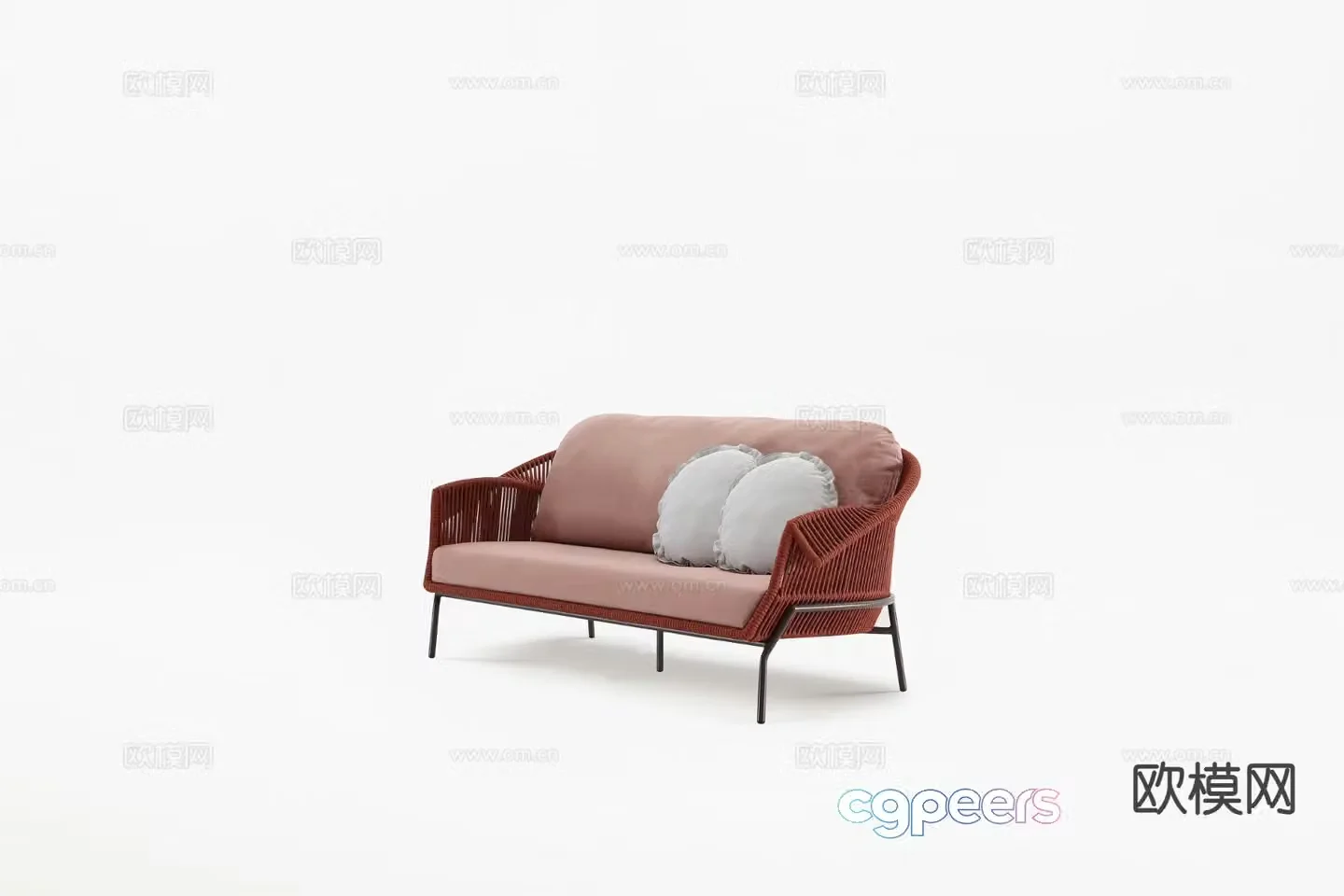Modern patio sofa outdoor sofa 3d model