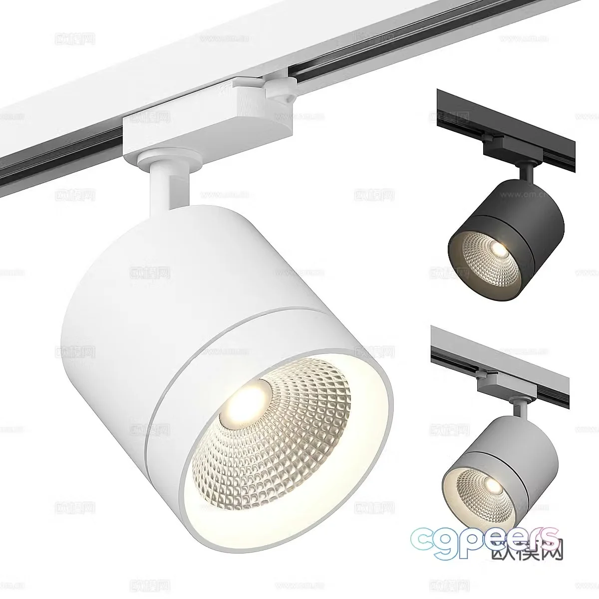 Modern Italian minimalist track spotlight magnetic spotlight 3D model