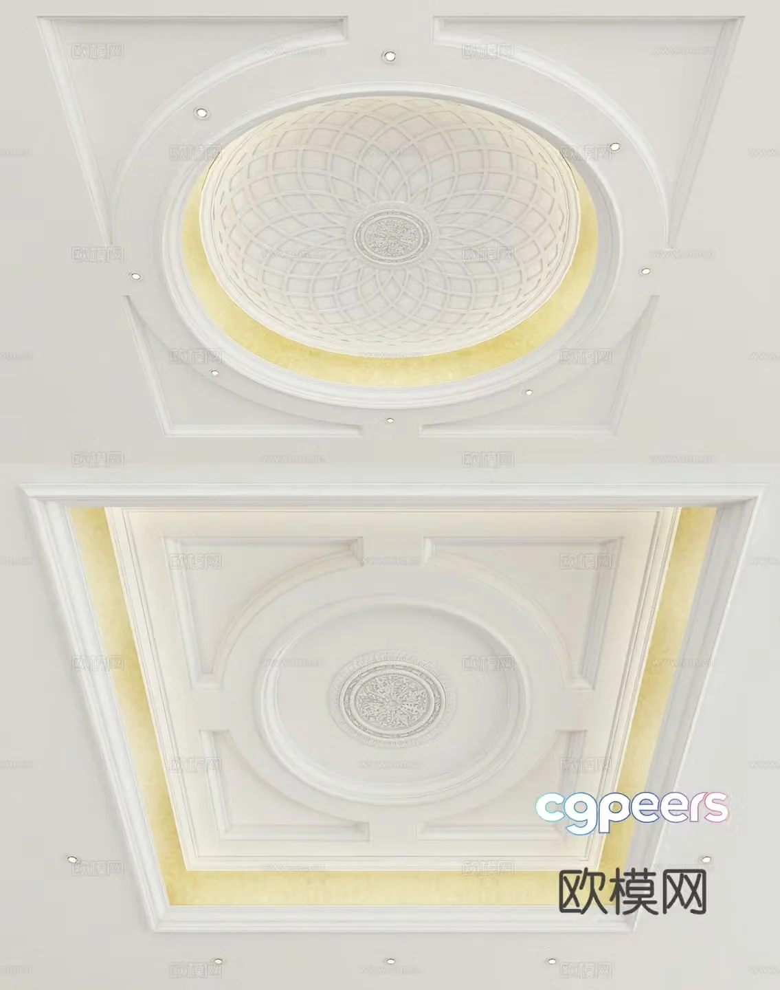 European style ceiling 3D model