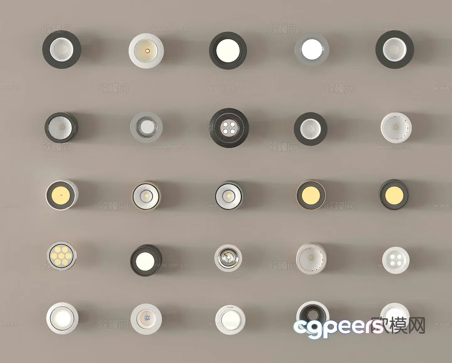 Spotlight Downlight Bulleye Lamp 3D Model