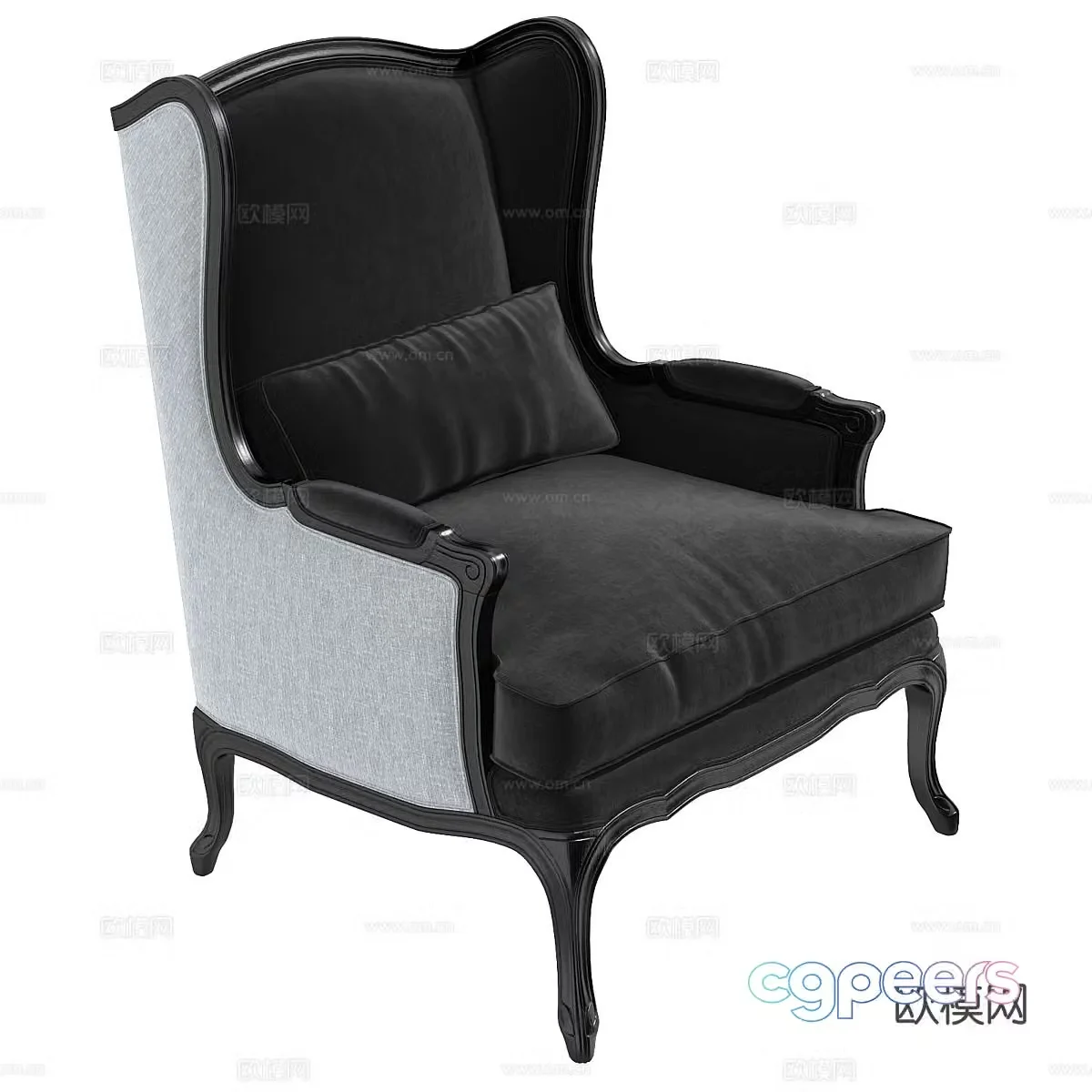 Single sofa armrest sofa 3d model
